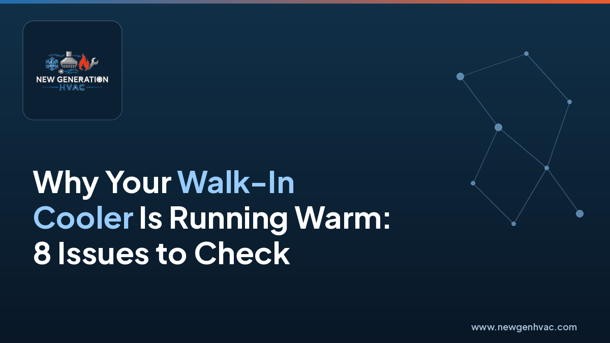 Why Your Walk-In Cooler Is Running Warm: 8 Issues to Check — NewGen HVAC blog image