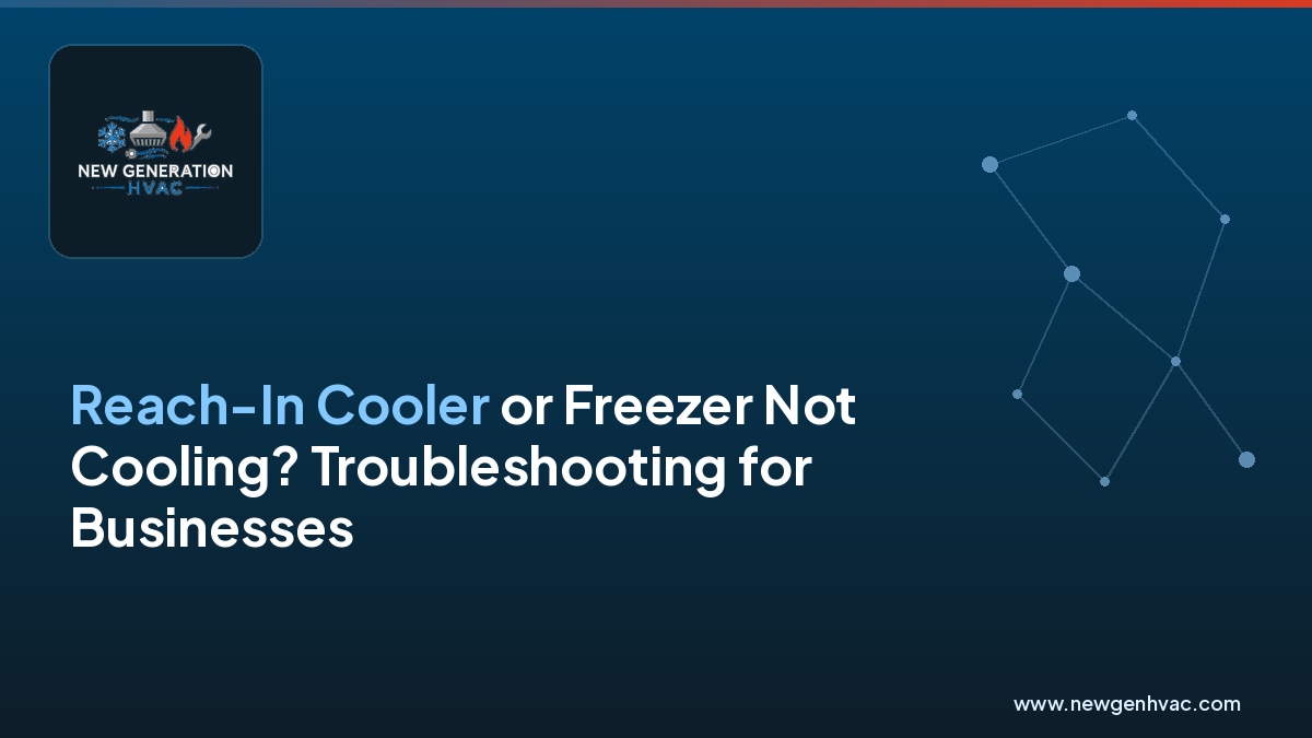 NewGen HVAC branded blog image for reach-in cooler and freezer troubleshooting