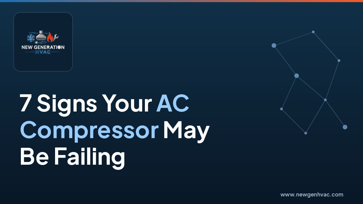 7 Signs Your AC Compressor May Be Failing — NewGen HVAC blog image